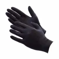 Schwarze nitrilpuderfreie Handschuhe